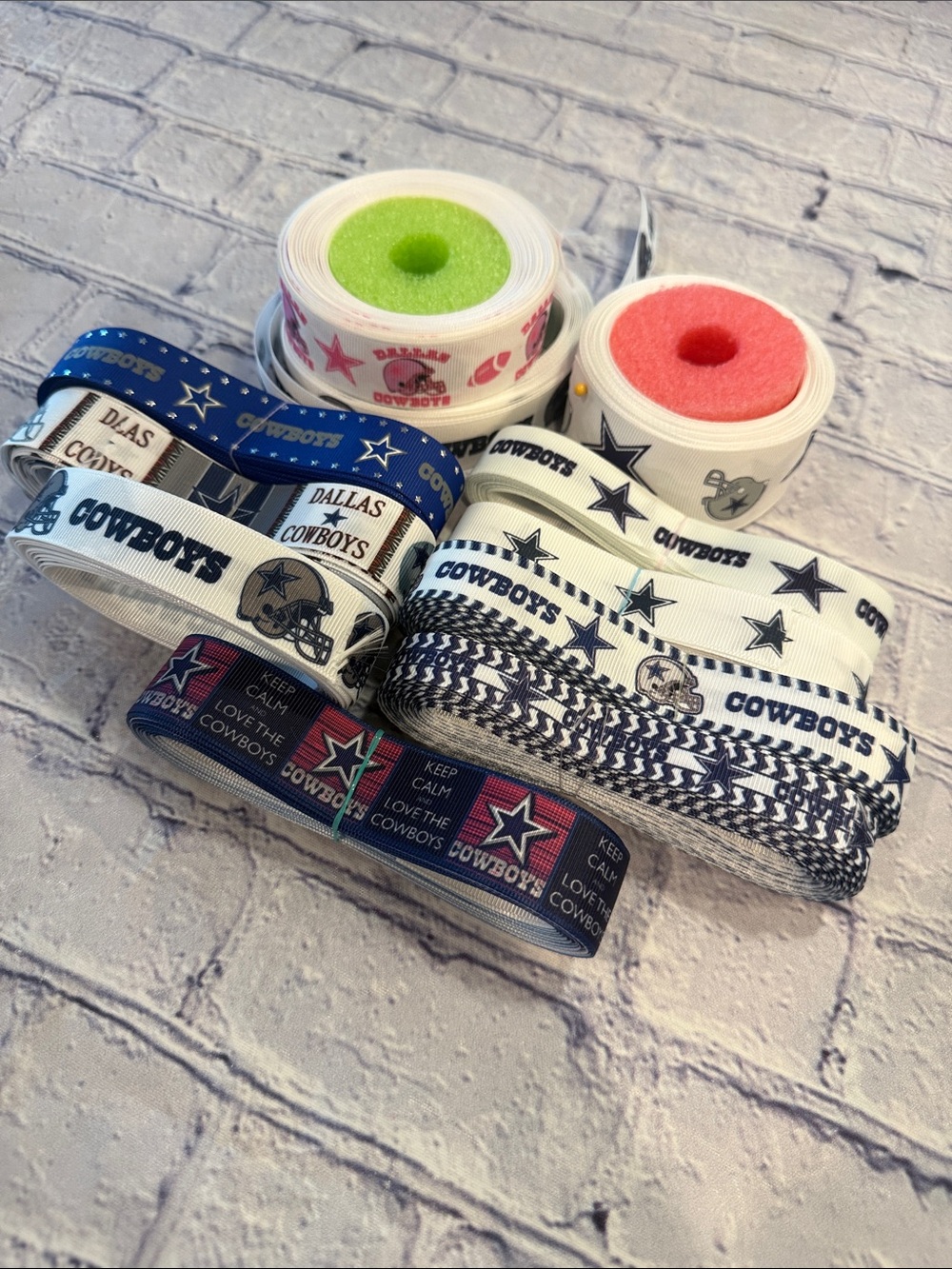 NFL Dallas Cowboys Logo Ribbon Variety Pack - Over 60+ yards | New